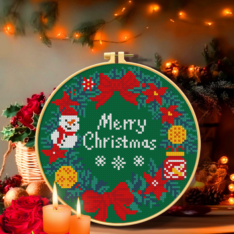 Mona Lisa Royal Crosspoint Navidad colección de un nuevo estilo moderno simple lindo bordado de hilo decorativo hecho a mano image 2