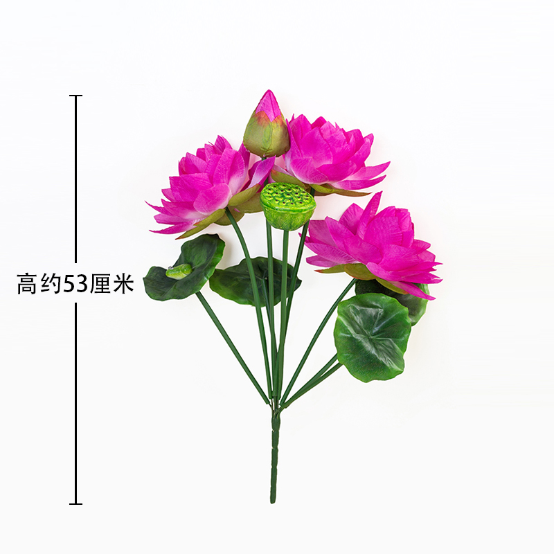 9 nĩa hoa sen lớn màu tím