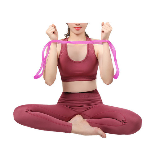 Seven-hole tension rope multi-functional muscle strength training device yoga body fitness stretching elastic flexibility tensioner