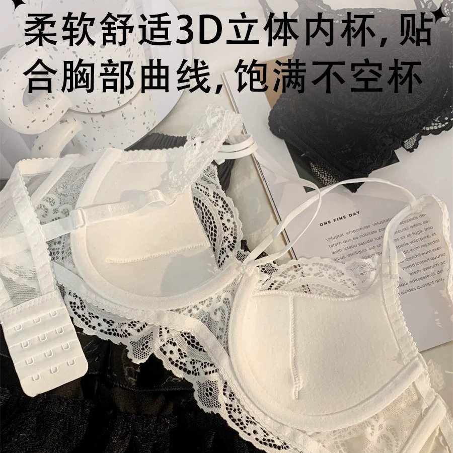 Lace sexy underwear, supporting push up bra, plus size