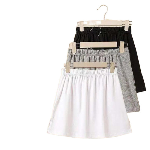 Bottom-up jacket with fake two-piece hem to cover buttocks, spring half-body skirt, inner skirt for buttock coverage, base white mini-skirt