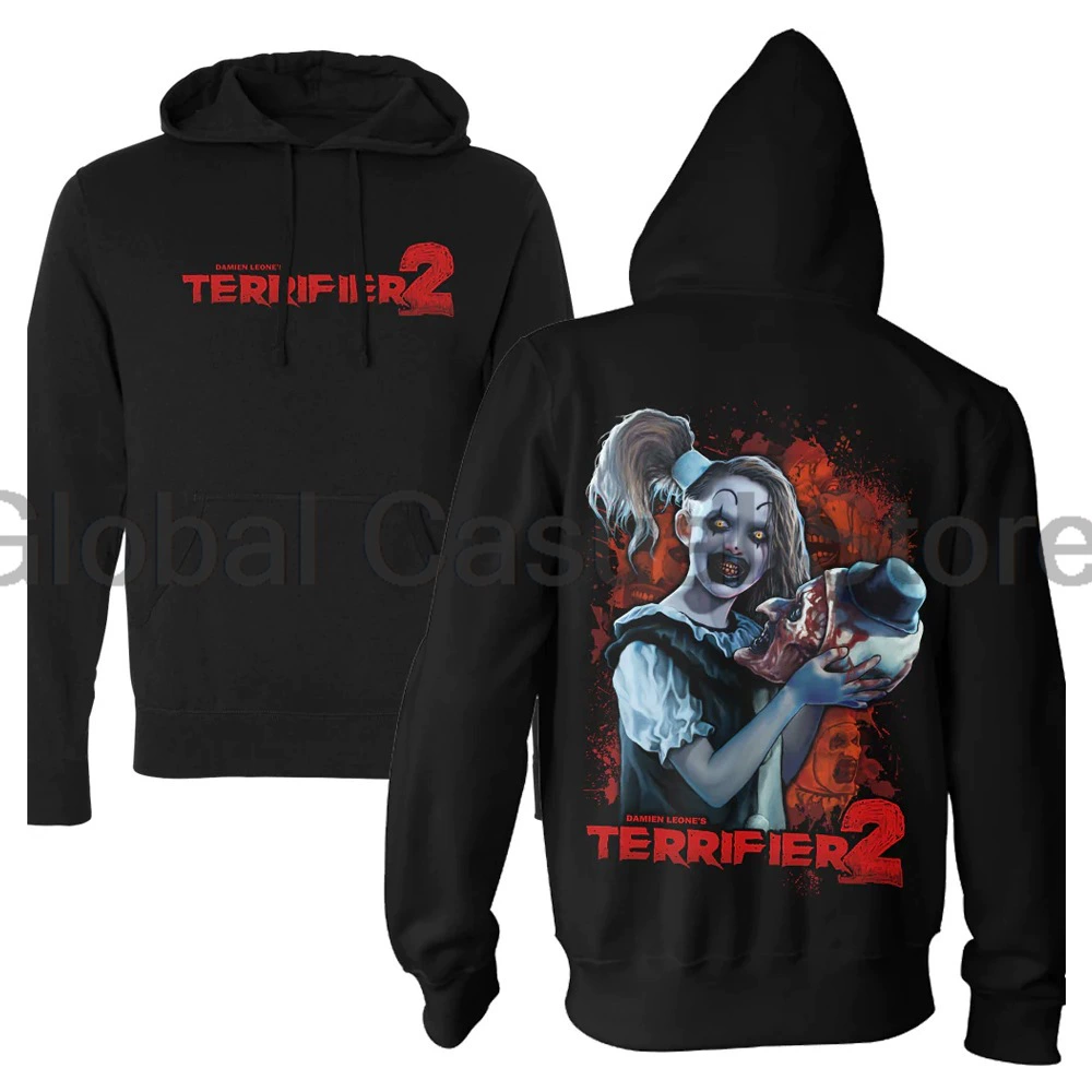 Свитшот Terrifier 3 Толстовка, графический принт спереди и сзади, косплей на Хэллоуин, размеры XS–XXXL