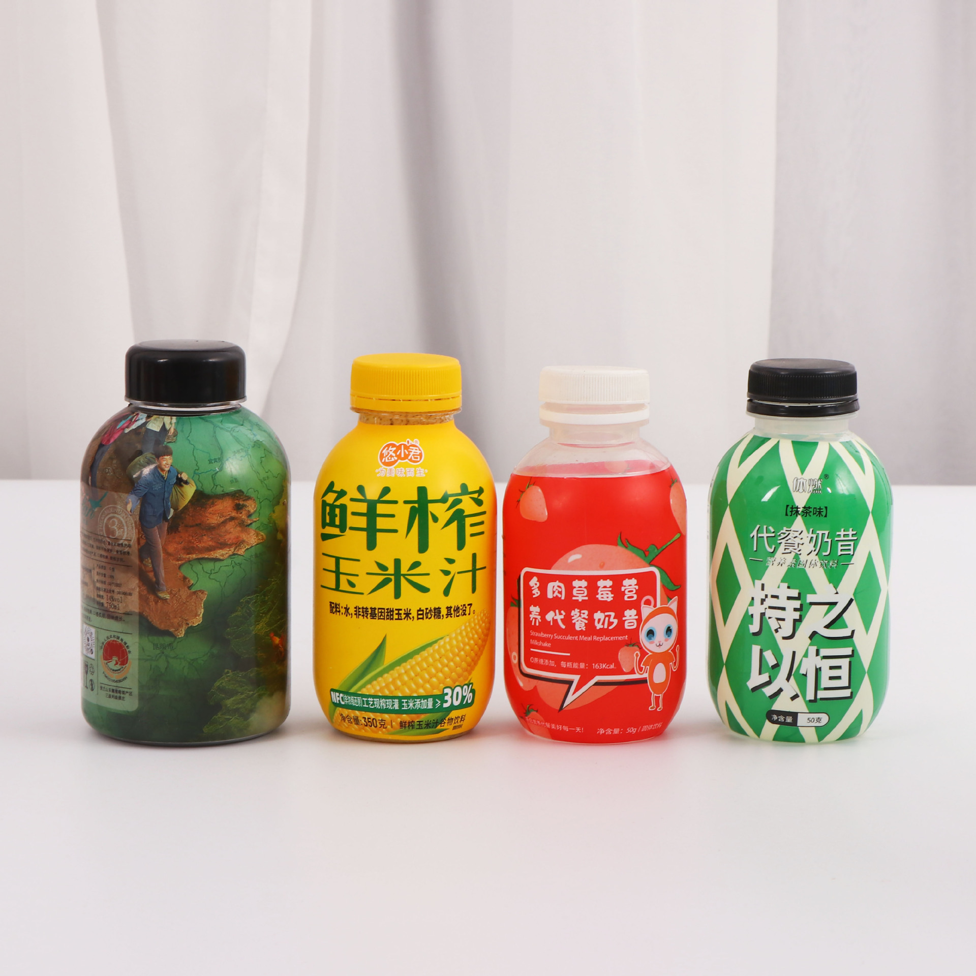 两头通饮料酒瓶日用品热缩膜PVC/PET塑料瓶热收缩膜标签塑封膜