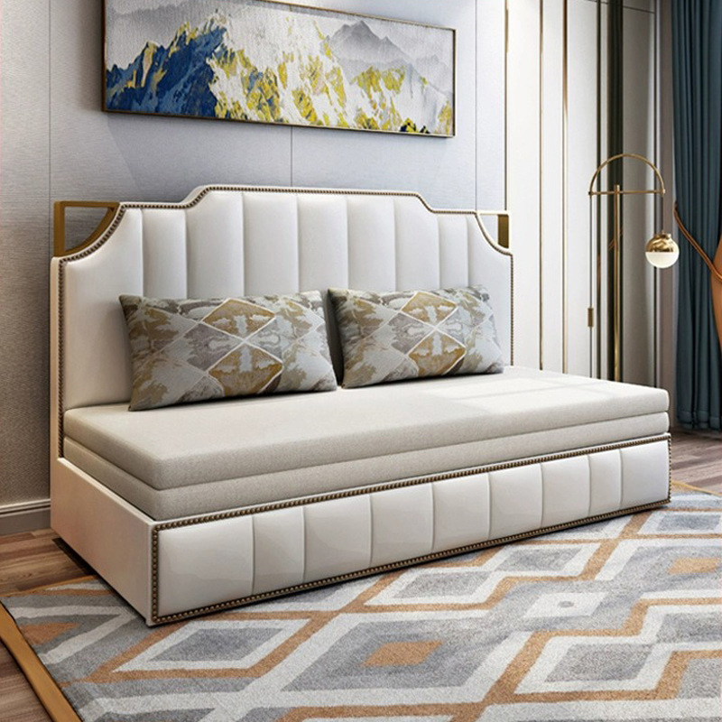 American-style light luxury sofa bed technology cloth dual-use foldable multi-functional small apartment home living room storage sofa bed