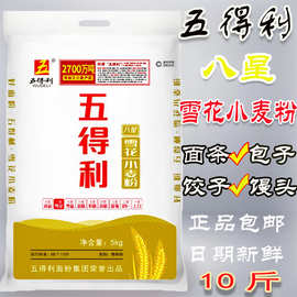 五得利面粉五得利八星雪花粉5斤/10斤饺子包子馒头家庭通用粉