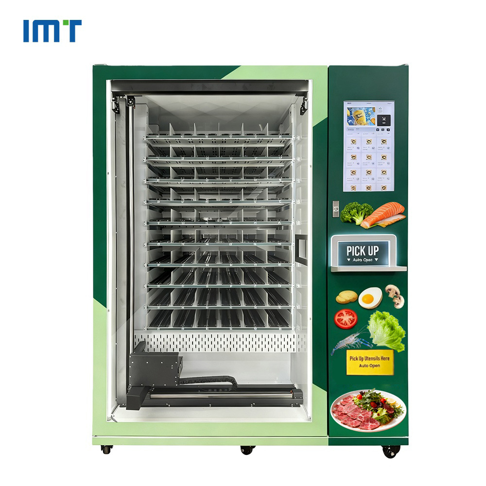 厂家-18℃生鲜智能自动贩卖机预制菜微波加热快餐盒饭无人售卖机