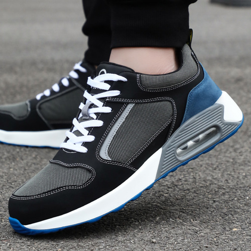 Labor protection shoes for men wholesale anti-smash and anti-stab all-season shoes work shoes men's air cushion shock-absorbing comfortable lightweight protective shoes