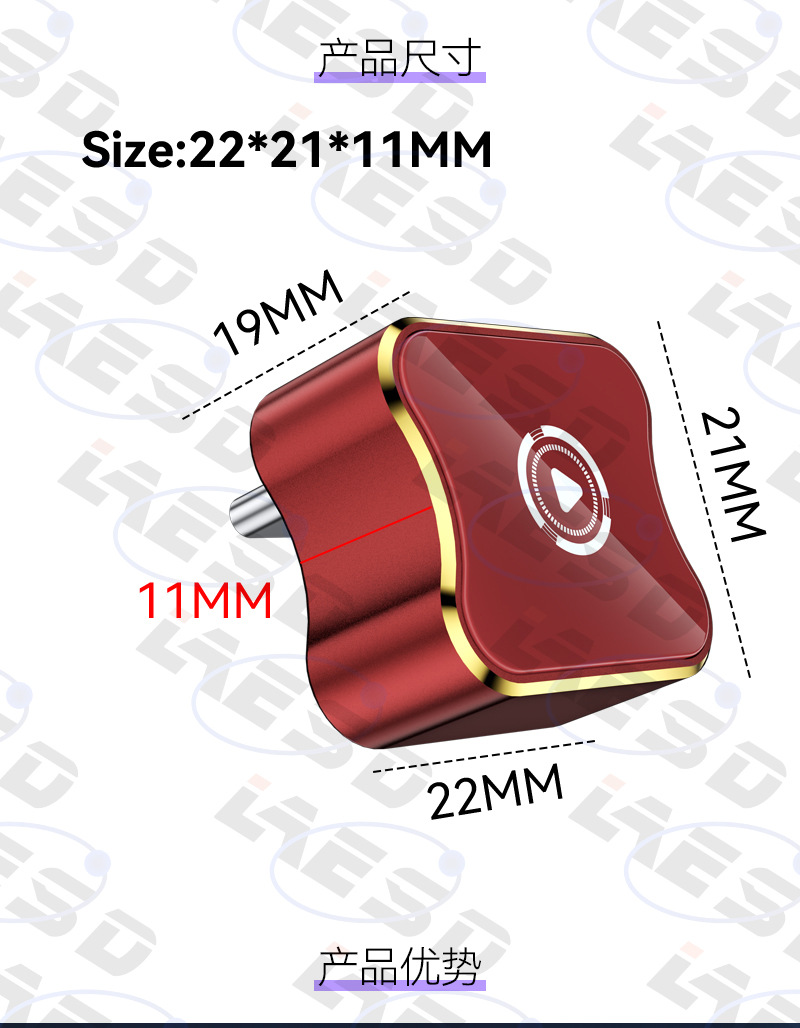 Cross-Border Two-In-One Wireless Car Adapter Smart Car-Machine Connectivity Box Android Autocarplay Box