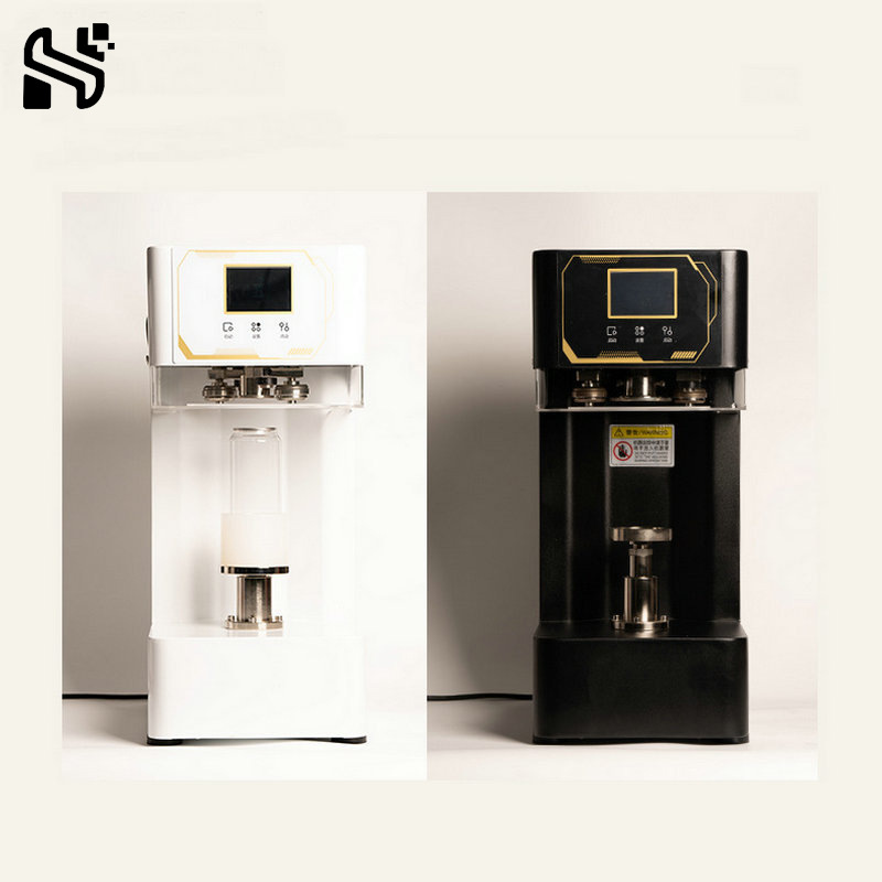 Puede máquina de sellado leche tienda de té comercial completo-automático sin giro puede máquina de sellado frito almuerzo caja de plástico taza de aluminio puede sellado máquina