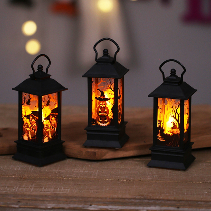 Decoraciones de Halloween Decoración de luz de viento Luz de vela electrónica LED Bar de Halloween Atmósfera de terror Accesorios de vestir