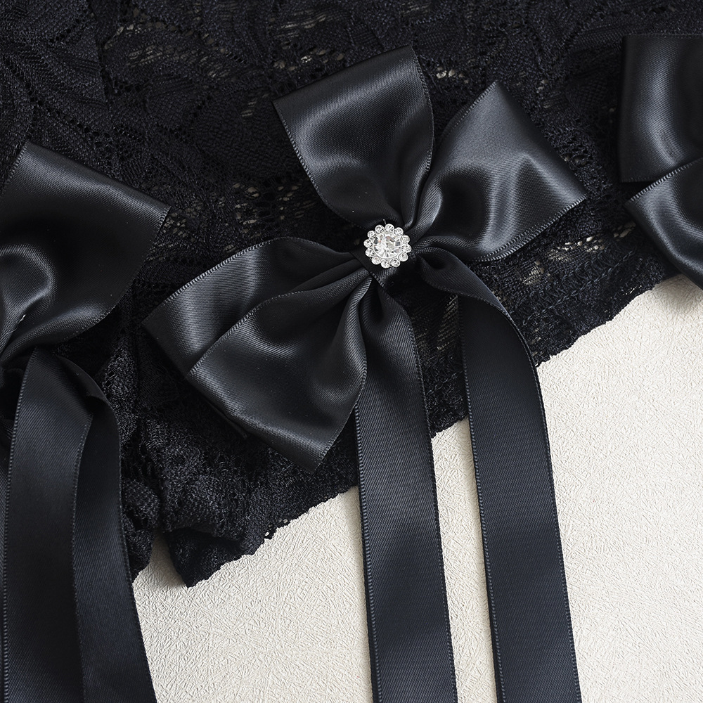 Casual A Diario Mujeres Estilo Oscuro Ropa De Calle Nudo De Lazo Spandex Poliéster Tejido De Punto Traje De Ocio Conjuntos De Pantalones Cortos display picture 7