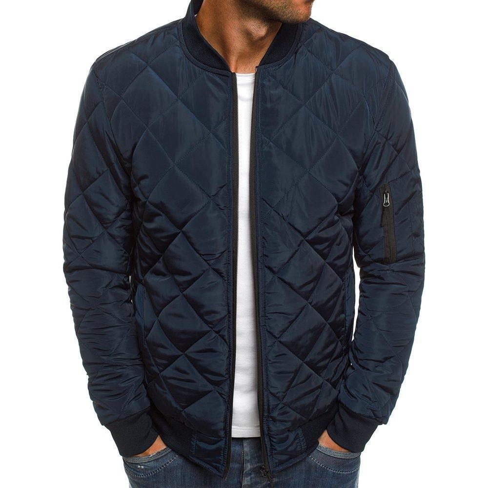 Chaqueta acolchada de algodón para hombre de invierno de comercio exterior transfronterizo de Amazon Chaqueta acolchada de algodón de color sólido de tamaño europeo y americano chaqueta acolchada de algodón para hombre de moda