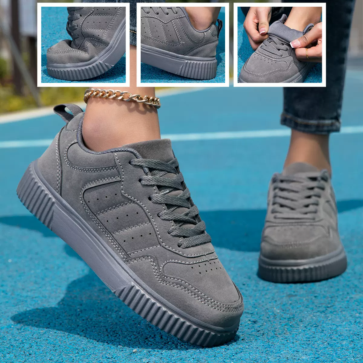 跨境男式休闲轻便软底舒适港风ins潮流-韩版运动小白鞋板鞋情侣款