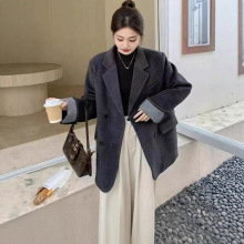 韩版冬季高级感夹棉西装外套女2025秋冬新款时尚休闲保暖洋气棉衣