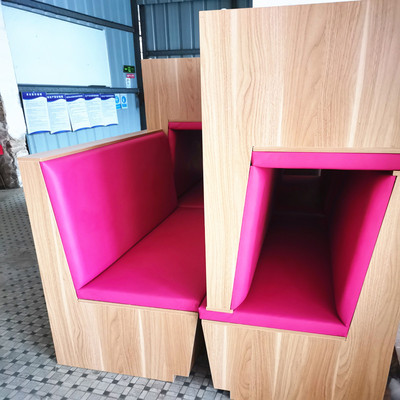 卡坐沙发批发桌椅组合快餐小吃汉堡甜品店冷饮奶茶店座椅储物卡座|ms