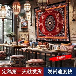 波西米亚挂布挂毯民民谣室内墙面装饰背景布酒吧软装墙面场景布置
