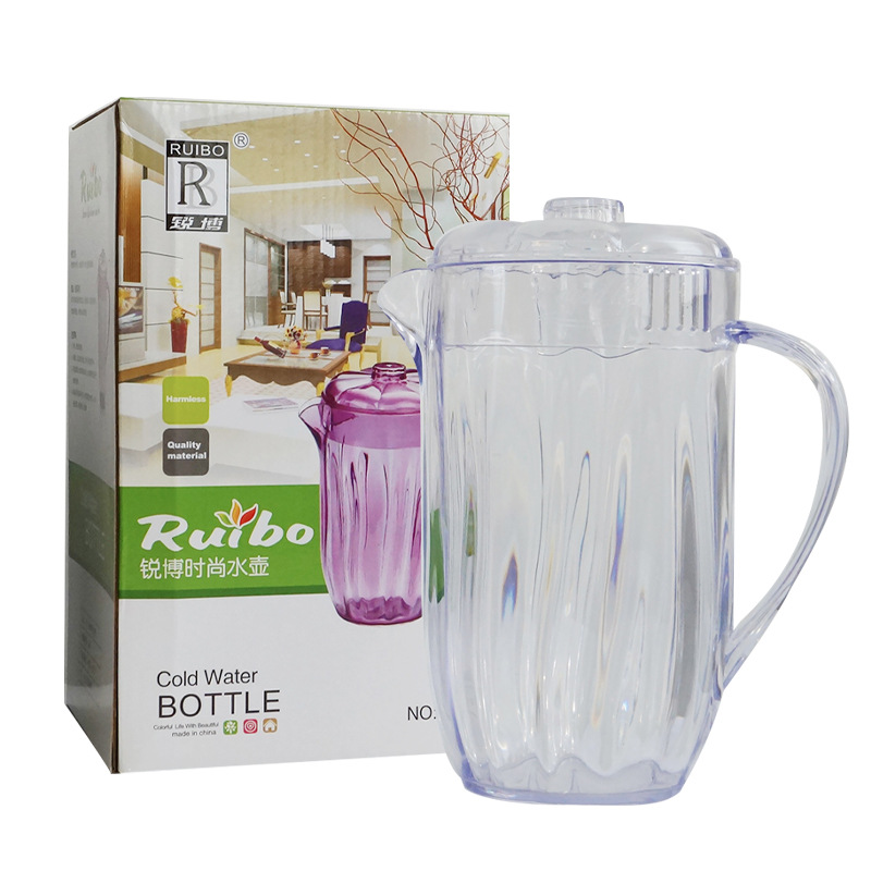 Jarra plástica transparente, gran capacidad, oficina/hogar jugo/tés
