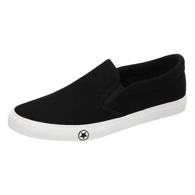 Spring and Autumn New Korean Men's Shoes Slip-on Lazy Shoes for Lovers Casual White Shoes Canvas Shoes for Men Wholesale