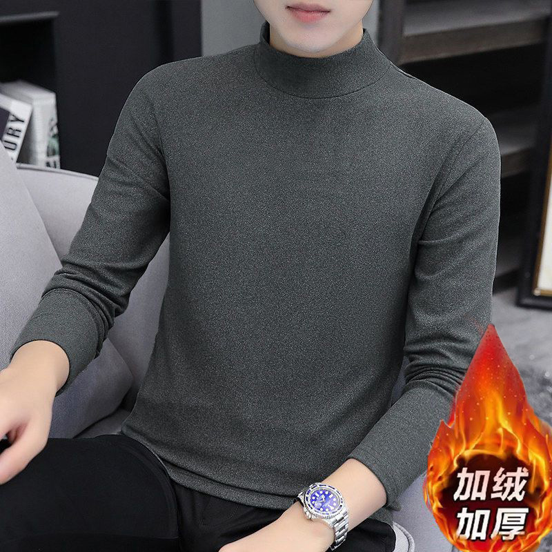 Origen Fabricante de otoño e invierno de los hombres de terciopelo alemán de todo fósforo de doble cara top de terciopelo de manga larga de los hombres cuello medio cálido
