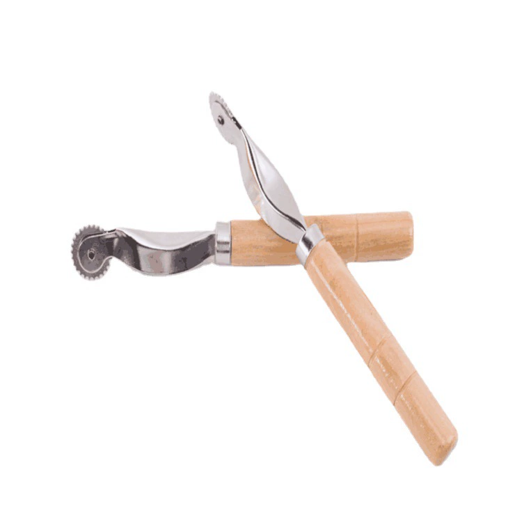 Тип деревянной ручки цельностальная ткань зубчатого колеса-колесо для рисования-ткань для нажимного колеса-расстояние между колесами-линия колеса для рисования-деревянная ручка для рисования проволоки-колесо для рисования