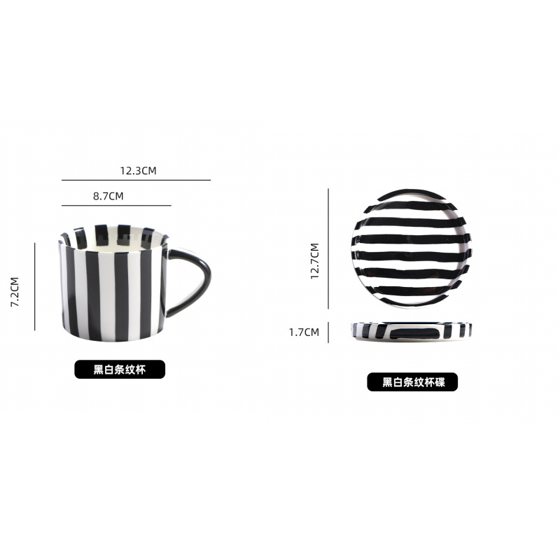 Black cup and saucer