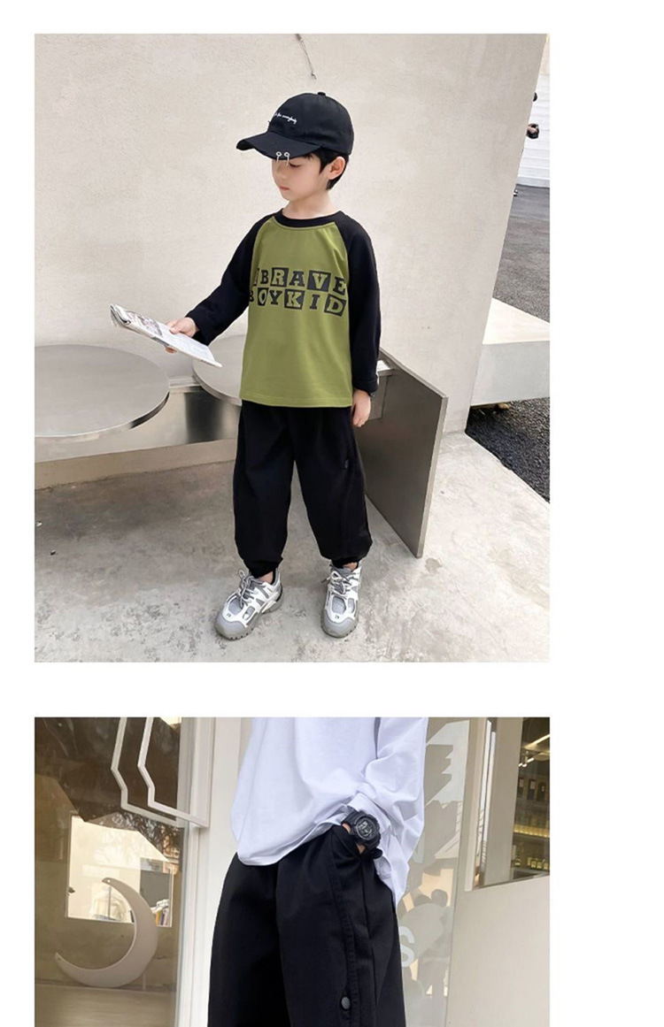 Solid Color Pattern Simple Style Solid Color Cotton Boys Pants