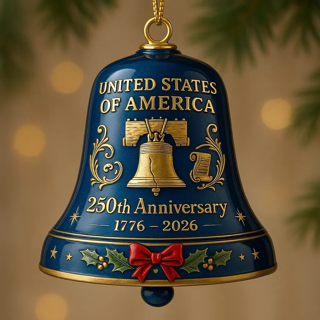 Nuevos productos transfronterizos Estados Unidos 250 aniversario Bell Ornament acrílico
