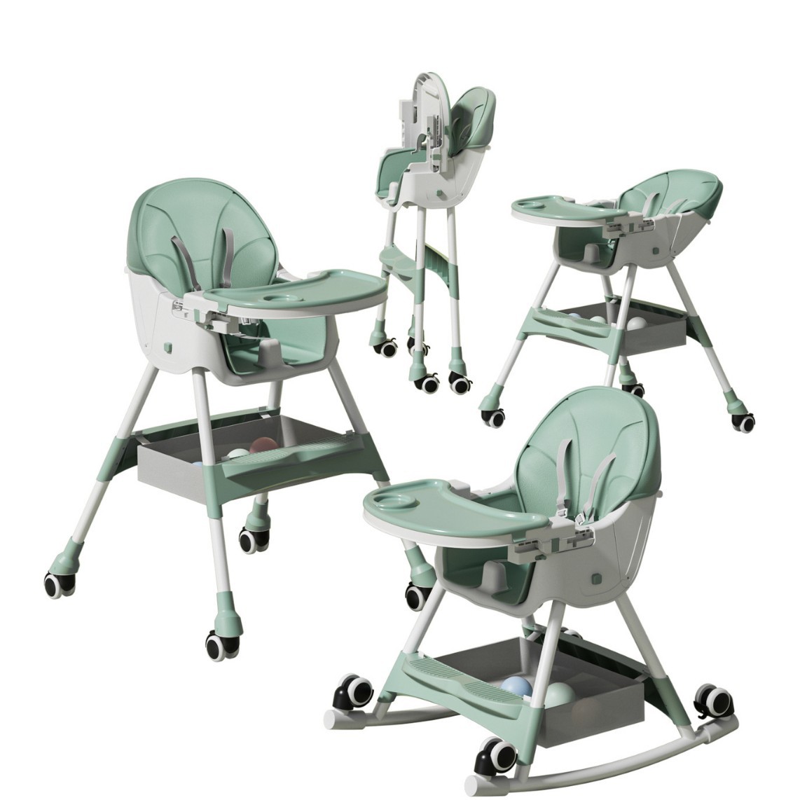 Silla de comedor para bebés, silla plegable multifuncional para bebés, mesa de comedor para bebés portátil, asiento para niños
