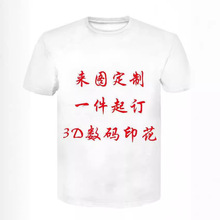 跨境厂家直销夏季圆领短袖男士T恤3DT恤数码印花一件定 制批发