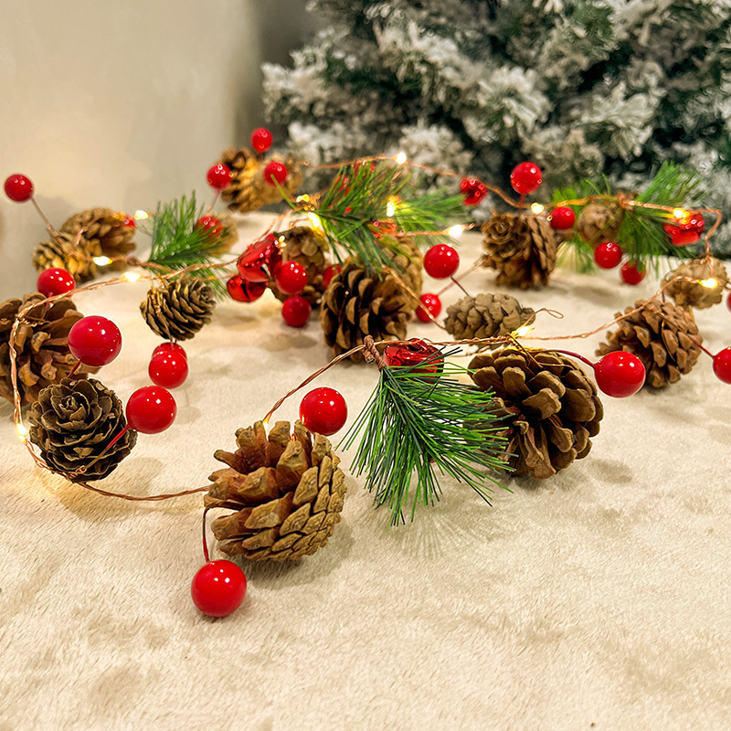 Navidad iluminación de pino iluminación de color encadenado escenario diseño creativo pequeño colgante decoración de navidad lámpara