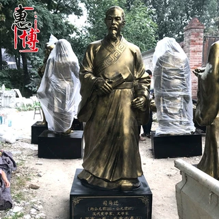 玻璃钢人物雕塑汉代文学家司马迁人物雕塑名人雕像学校园广场景观