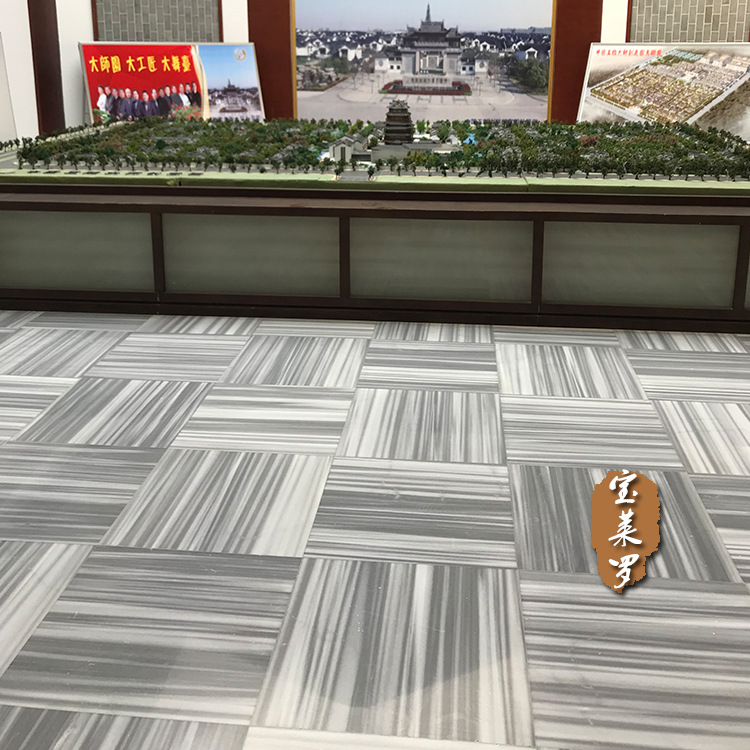 大理石 灰木纹大理石 灰木纹喷砂面大理石铺地石材 灰色|ms