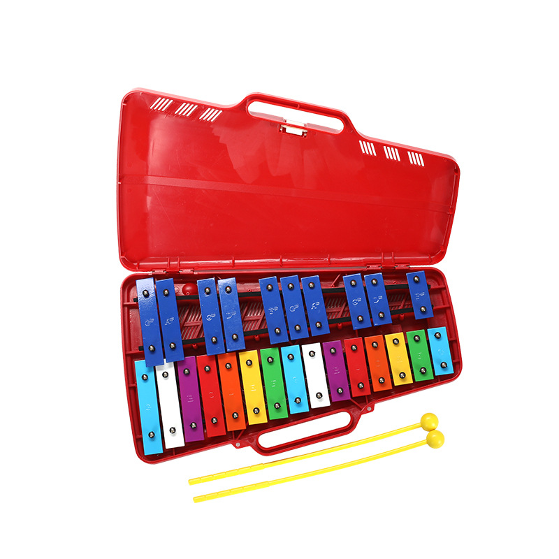 25-tono percusión xilófono Orff instrumento musical Piano de aluminio pequeño campana piano niños de educación temprana juguetes kindergarten enseñanza ayudas percusión piano