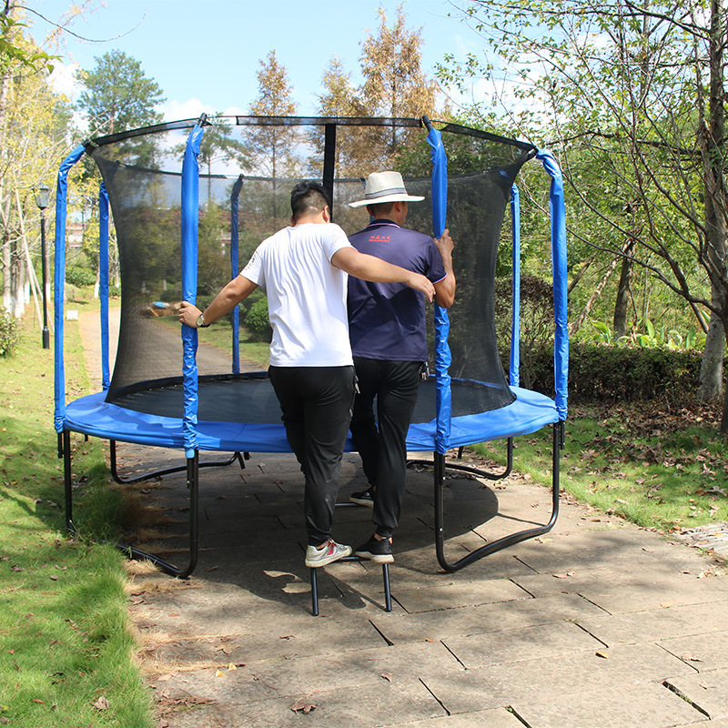 Outdoor Home Trampoline, Indoor Children's Bounce Bed with Mesh Enclosure, Adult Trampoline for Ages 1-3