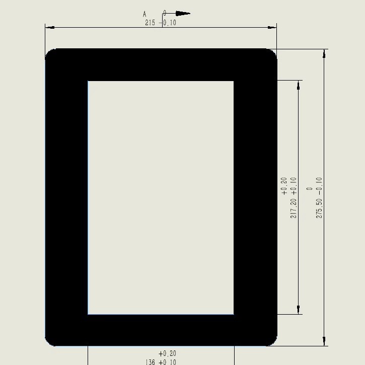 Printed Black Edge Large and Small Size Industrial Grade Industrial Control Cnc Equipment Touch Screen Tempered Film Silk Screen Protective Film