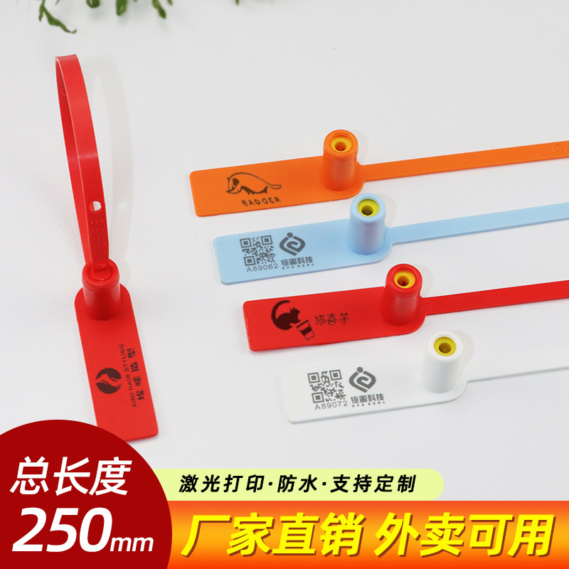 一次性塑料封条防盗施封锁标签扎带物流集装箱封签煤炭货柜车铅封