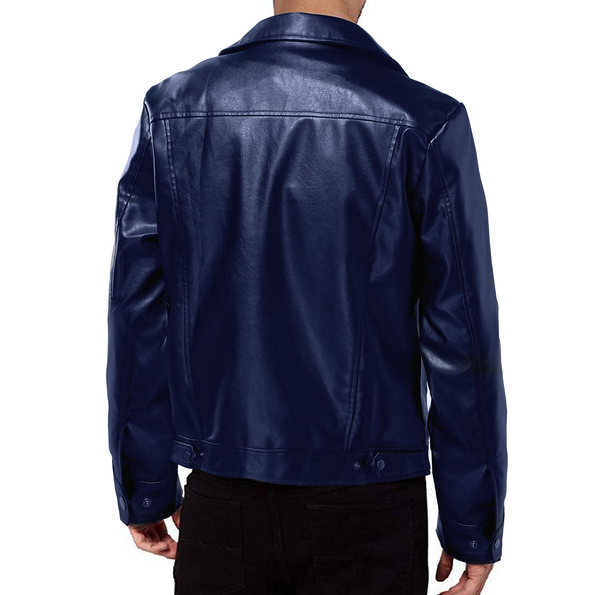 Neue PU 2024 Motorradjacke mit Lederkragen für Herren_voghion.com