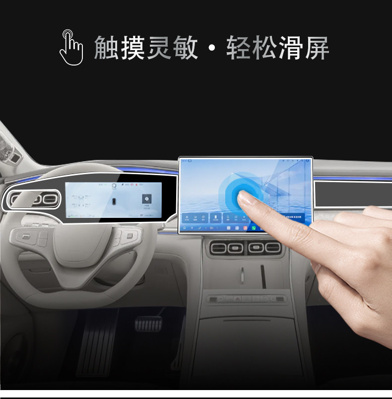 Suitable for BYD Sea Lion 08 central control navigation instrument interior display screen protective tempered film car accessory modification