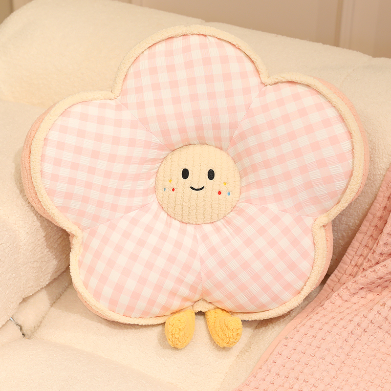 Cojín de Respaldo de Flores para Cama de Peluche, Algodón de Seda para Cama y Lectura