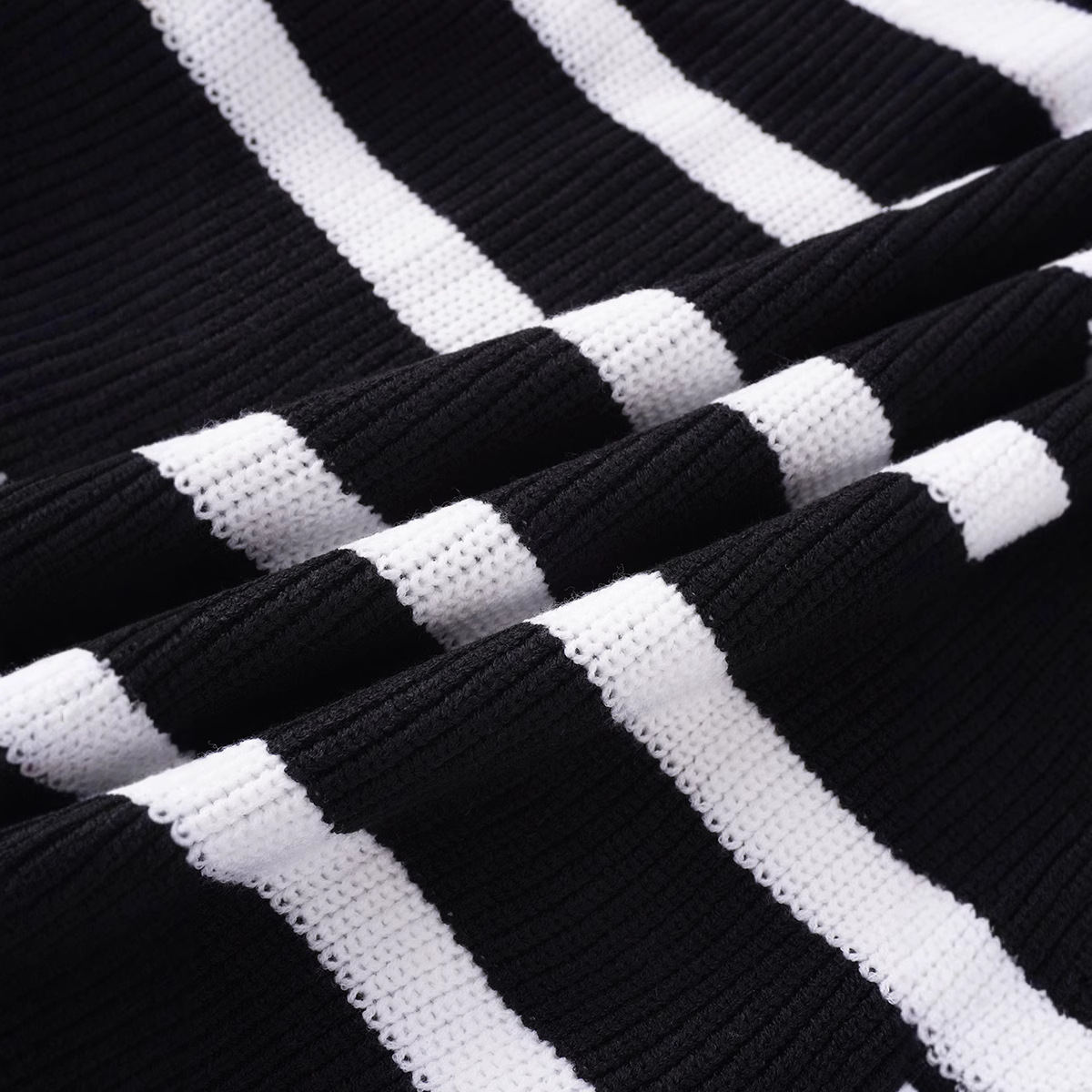 Maglione a maniche lunghe con collo alto, a righe e mezza cerniera, alla moda, caldo, da uomo_voghion.com