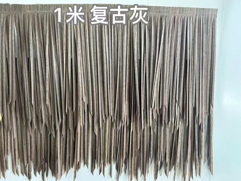 茅葺き屋根の屋外パビリオン、難燃性人工装飾、人工茅葺き、フェイクファー付きの模擬茅葺き小屋|undefined