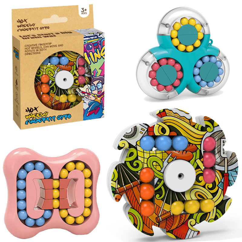 Amazon's new explosion refers to the pointer the magic cube bean magic group toy rotating flat ball gyroT kindergarten puzzle wholesale