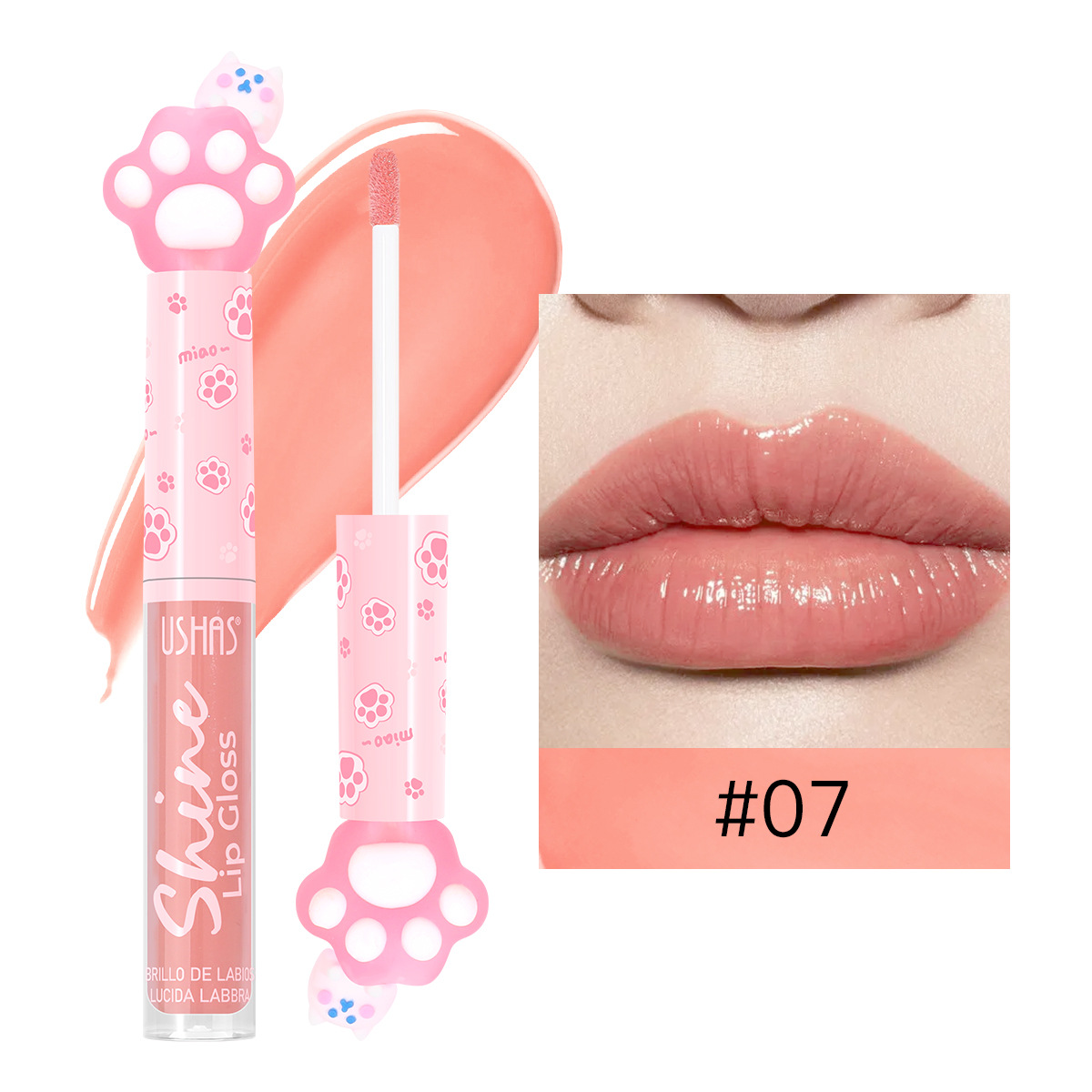USHAS belleza estilo explosivo transfronterizo venta caliente brillo de labios hidratante e hidratante al por mayor UC170B