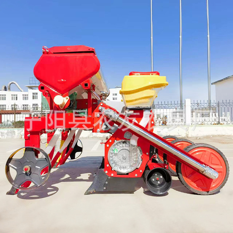 3行深施肥悬浮玉米播种机大豆高粱精播机新疆棉花葵花播种勺播盘