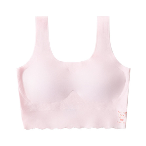 Girls' development period underwear, latex girls' seamless bra, primary school students, junior high school students' vest, thin vest for girls to wear outside.