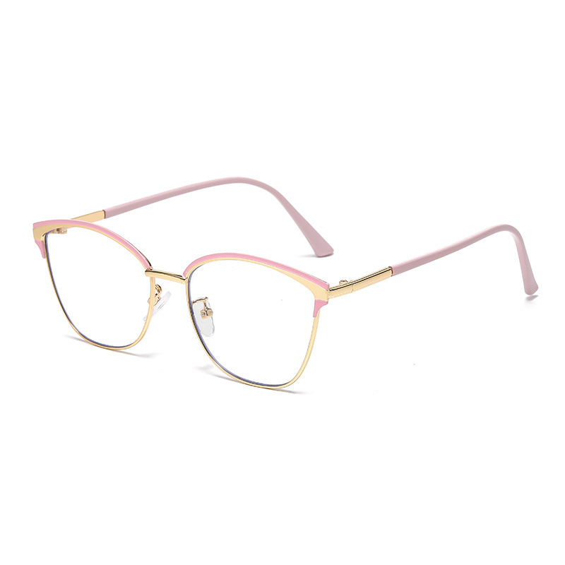 Anti-luz azul fotosensible gafas de cambio de color, marcos de gran tamaño para mujeres sin grados para adelgazar la cara grande, marco de ojos de gafas de luz superligera y simple