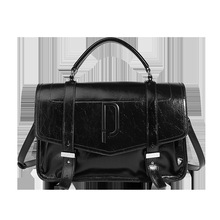 2024冬季新款高级手提剑桥包黑信使单肩斜挎通勤大容量复古时尚包