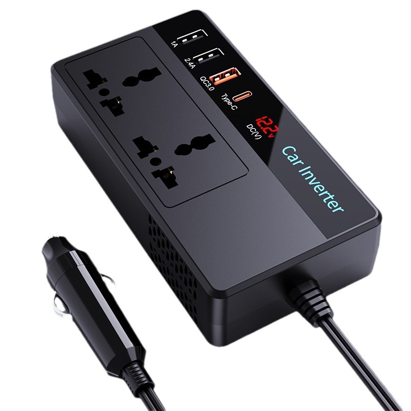 Гид к внешнеторговым продажам 200W автомобильный инвертор многофункциональный конвертер мощности PDQC3.0 быстрая зарядка многофункциональная розетка