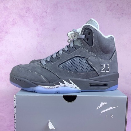 Original Aj5 Wolf Gray Suede Basketball Shoes Jordan 5 Tokyo Mid-Top Retro Sneakers Casual Sports Shoes Large Size Men's Shoes