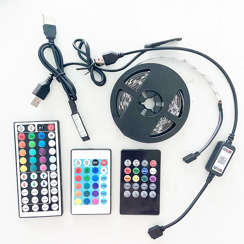 Светодиодная лента YiFan RGB 5V, декоративная подсветка с пультом, 10м/20м для домашних кинотеатров